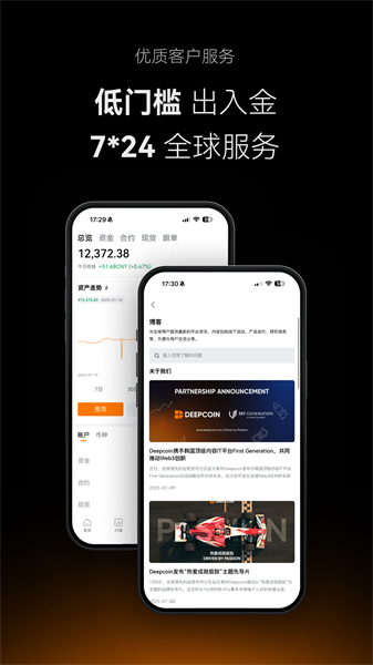 DeepCoin交易所截图2