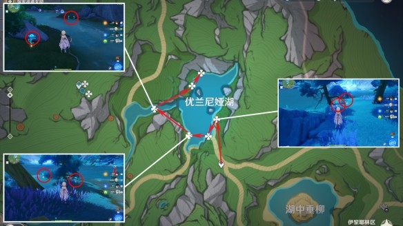 原神湖光铃兰采集路线图一览