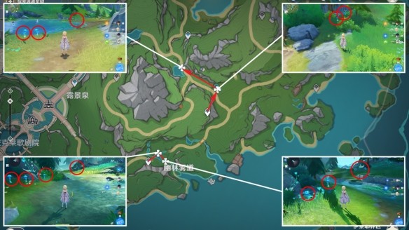 原神湖光铃兰采集路线图一览