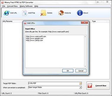 Weeny Free HTML to PDF Converter
